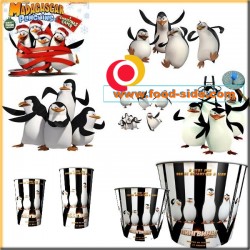 Киноконцессионная упаковка стаканы попкорн «Пингвины Мадагаскара»